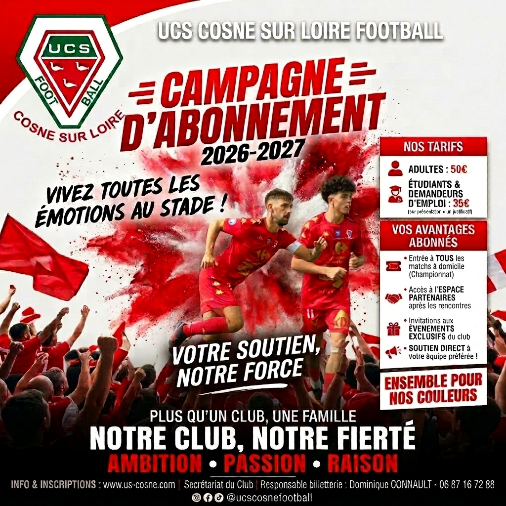 CARTE D'ABONNEMENT DISPONIBLE...