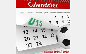 Les calendriers U15 sont parus