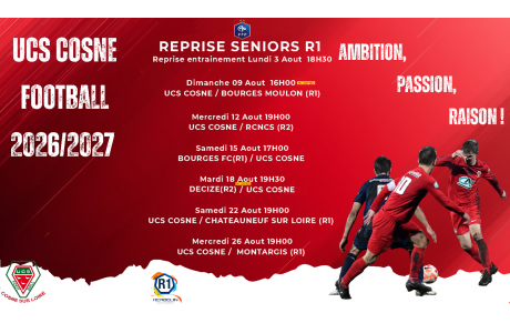 RÉGIONAL 1 &amp; RÉGIONAL 3 : Le calendrier paru
