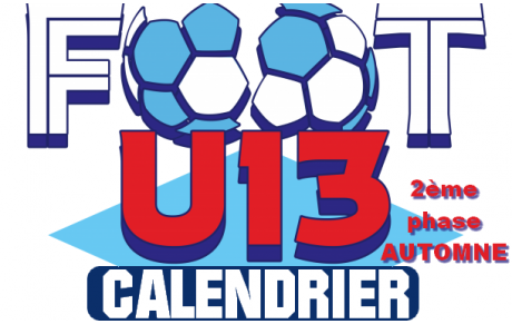 LE CALENDRIER U13 EST PARU